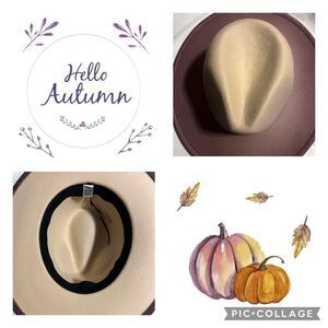 Unisex Gradient Color Felt Fedora